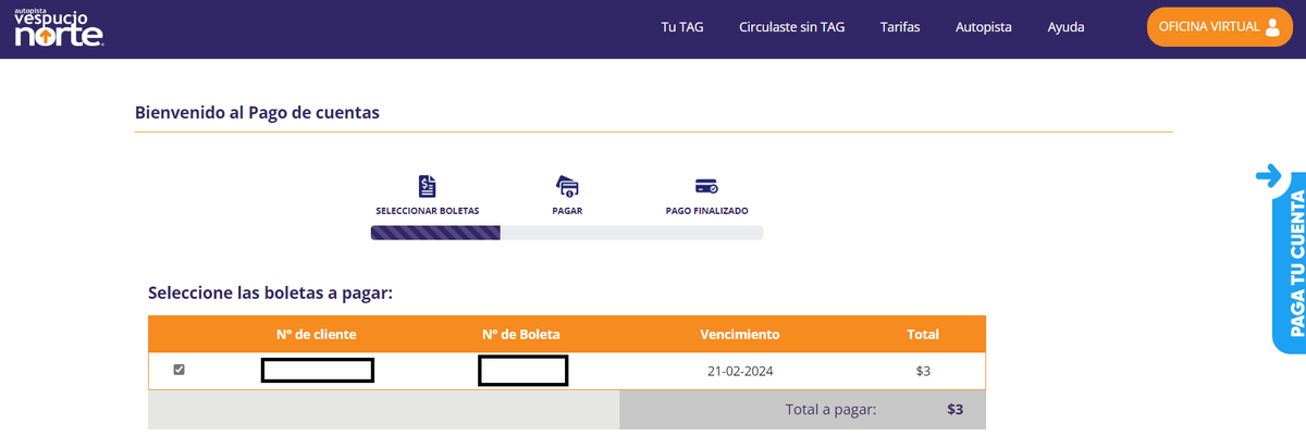 Ingeniebrio 🇨🇱 (@ingeniebriocl) on Twitter photo Un chiste malo <a href="/Vespucio_Norte/">Autopista Vespucio Norte</a> ...
$3 pesos que si no se pagan, se transforman en millones y encima, devolví el TAG hace meses. Un chiste malo <a href="/Vespucio_Norte/">Autopista Vespucio Norte</a> ...
$3 pesos que si no se pagan, se transforman en millones y encima, devolví el TAG hace meses.