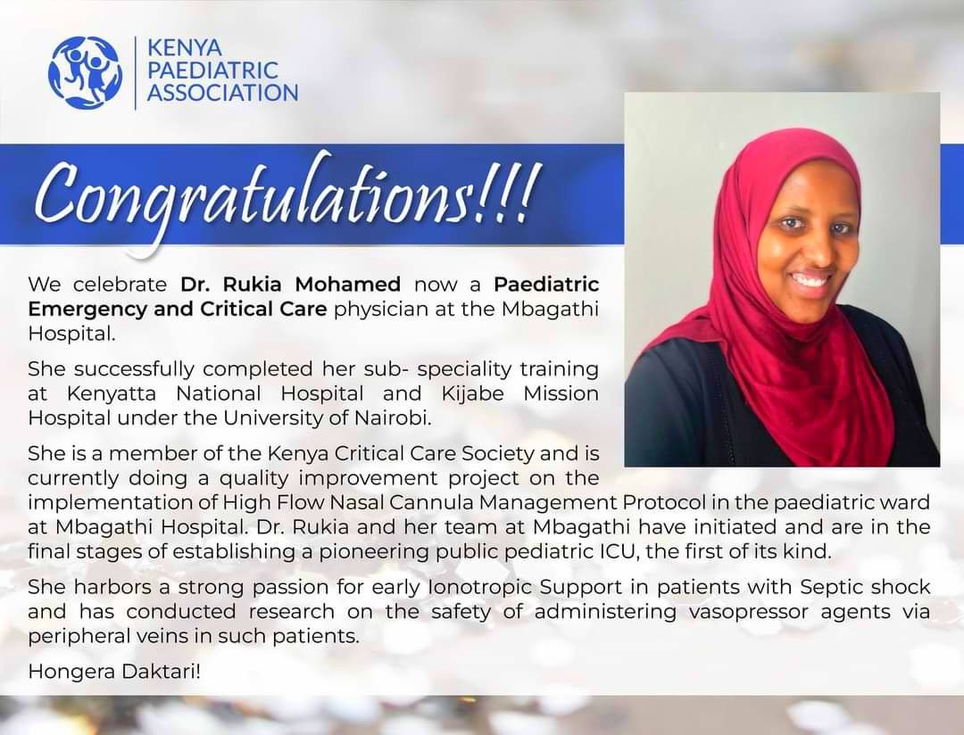 We are all very proud of Dr Rukia’s ceiling breaking accomplishments. Her incredible advancement is inspiring and demonstrates what resilience and determination can do, against all odds. May Allah make her knowledge and efforts a beneficial one for the ummah.