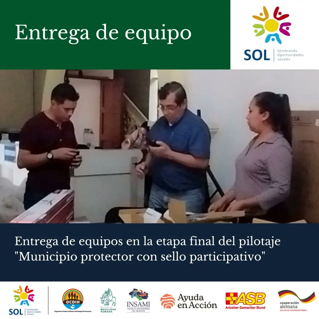 InsamiSV's tweet photo. INSAMI hace entrega de equipo a funcionarios de la Alcaldía Municipal de Candelaria de la Frontera, Departamento de Santa Ana. https://t.co/0DU7URMyC3