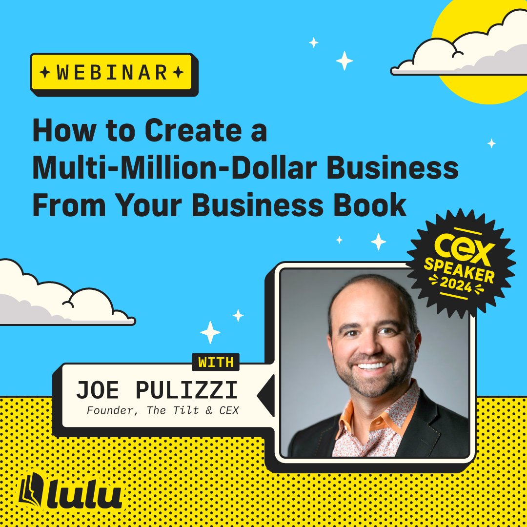 I'm on a webinar at noon ET today teaching authors how to turn their book into a million $ content business. Sign up here for live or recording (for free) - event.webinarjam.com/register/70/ko…