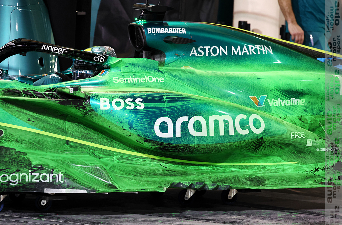 Looks like the FloViz spray bottle exploded all over the Aston Martin.  #F1 #AMuS 

📸 XPB