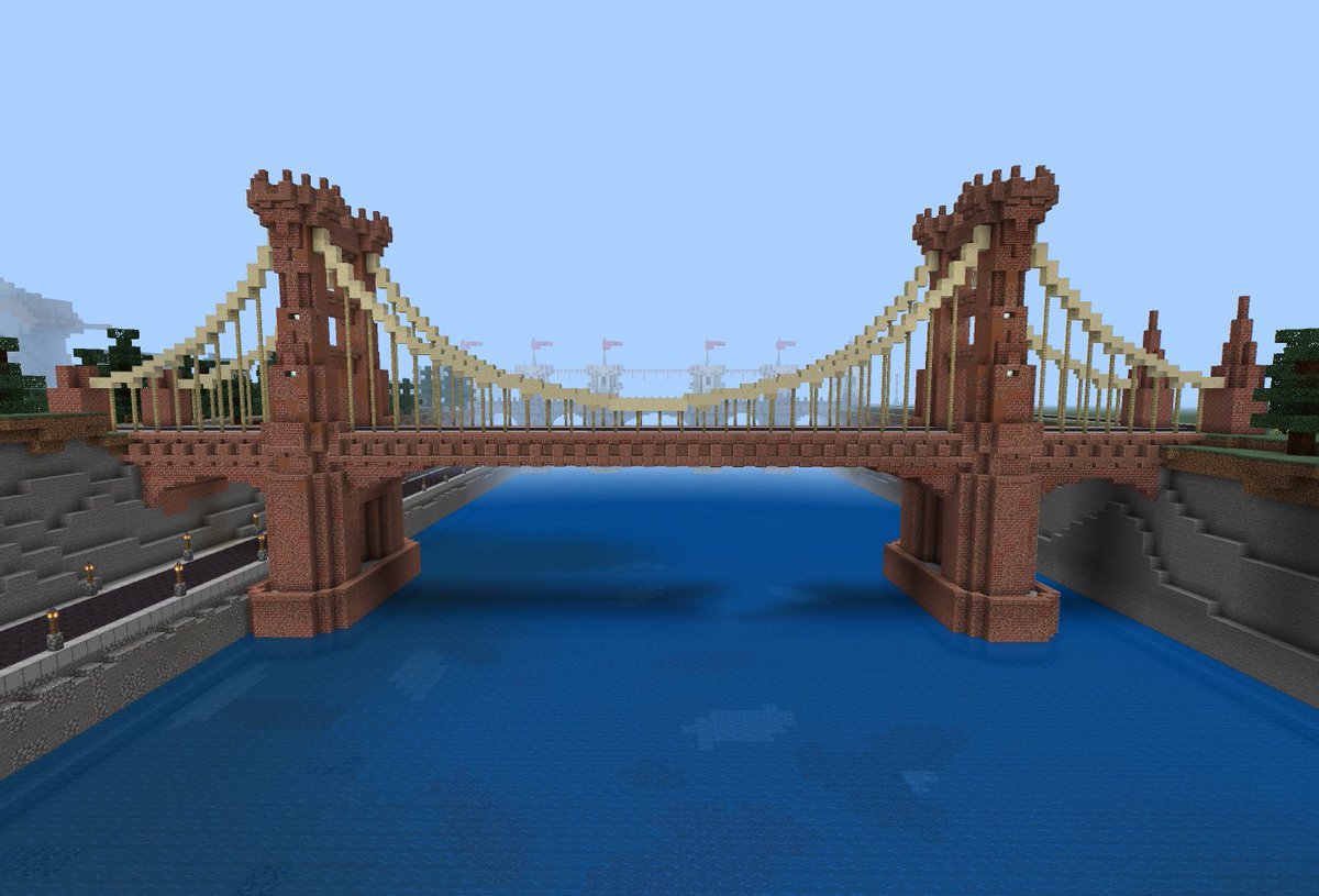 Yonopoly's tweet photo. I've created 4 epic bridges in minecraft survival on the @RevivalMCSR. Which one is your favourite?

A) Medieval Bridge
B) Railway Viaduct
C) Suspension Bridge
D) Grand Yonopolosseum Bridge

#minecraft #survival #minecraftbridge https://t.co/N2WW3duNWW