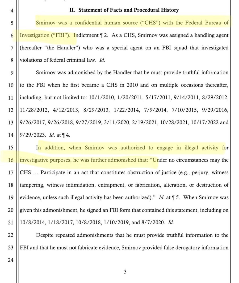 Would you look at that… Smirnov was a Confidential Human Source for the FBI who was authorized to engage in illegal activity for “investigative purposes”. Now they are throwing him under the bus to protect the “big guy”. Quelle surprise!