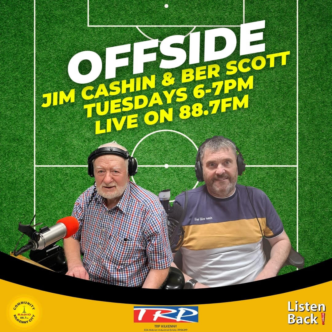 Off-Side Soccer on CRKC with Jim, Ber, Caomh &amp; Jack - Tue. 20.02.2024 <a href="/CRKC1/">CRKC 88.7FM</a> <a href="/crkcsport/">CRKC Sport 📻</a> <a href="/treacy_pat/">KCR Sport</a> <a href="/nickeybrennan/">Nickey Brennan</a> <a href="/JimToolfast/">Jim Cashin</a> <a href="/caomhba/">Caomh Breen Allen</a> spotifyanchor-web.app.link/e/RKa69MHinHb
