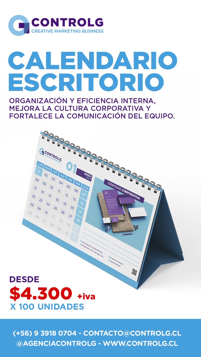 InfoControlg's tweet image. Con una variedad de estilos y diseños disponibles, puedes personalizar cada página con tu logotipo, imágenes, citas inspiradoras o cualquier otro elemento que desees destacar. Desde calendarios de pared hasta de escritorio.