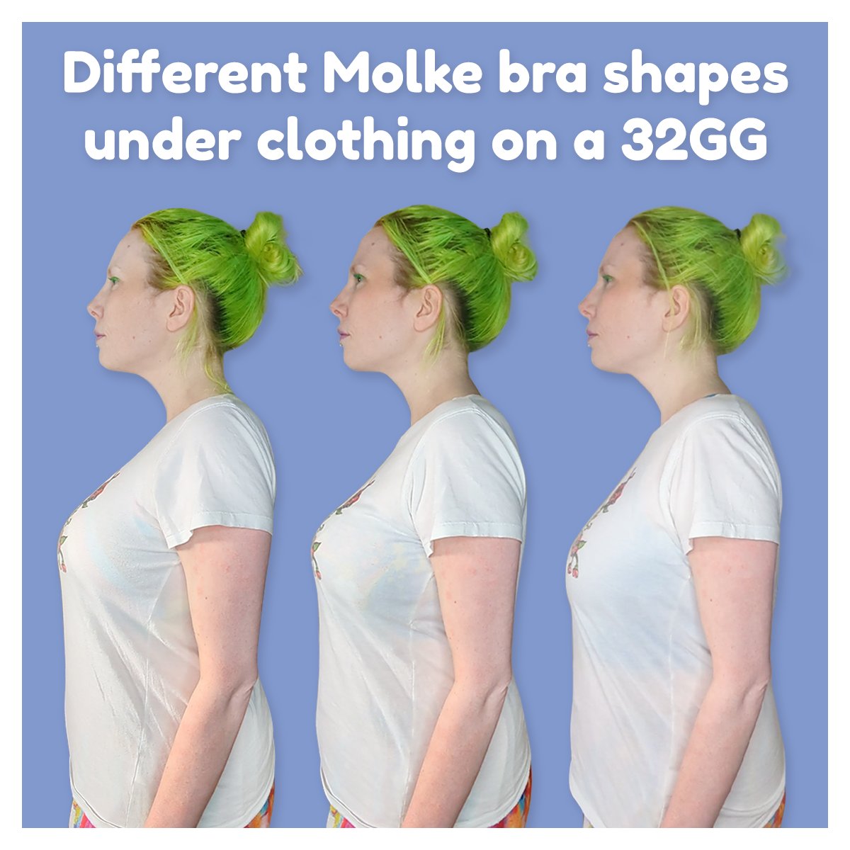 Molke on X: Have you ever wondered what shape our each of our bras gives  under a t-shirt? Wonder no more! From left to right - Original Molke bra,  Flexi-Size bra, racerback