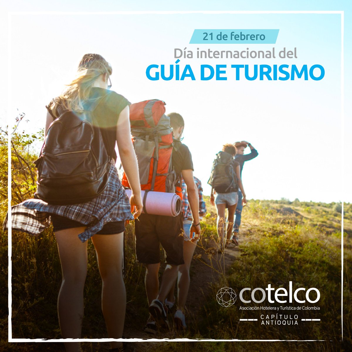 ✨ En Cotelco - Antioquia celebramos el Día Internacional del Guia de Turismo, destacando a todos los que dejan en alto el nombre de los destinos de una manera profesional, comprometida y apasionada 🌍 💙 
#ComunidadDelTurismo #DiaInternacionalDelGuiaDeTurismo #GuiaDeTurismo