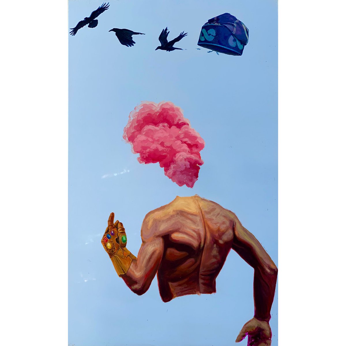 “Dracarys 1 & 2, Thanos and his little birds” are a series of paintings I made back in 2020,  long before ‘The one who must not be named’ declared that he was running for president.

It’s really sad to see those predictions come to pass. #prayforNigeria