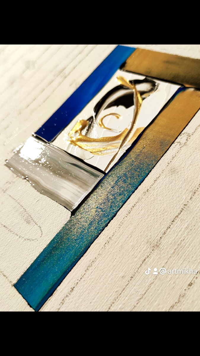 Coming soon.. 'Stairway to...' In blue, black and gold 50x70cm. @artmajeur @singulartofficial @riseart #художник #artist #artiste #画家 #künstler #art #artwork #painting #peinture #creativity #modernart #contemporaryart #mikha #artmikha #saintemaxime #saintraphael