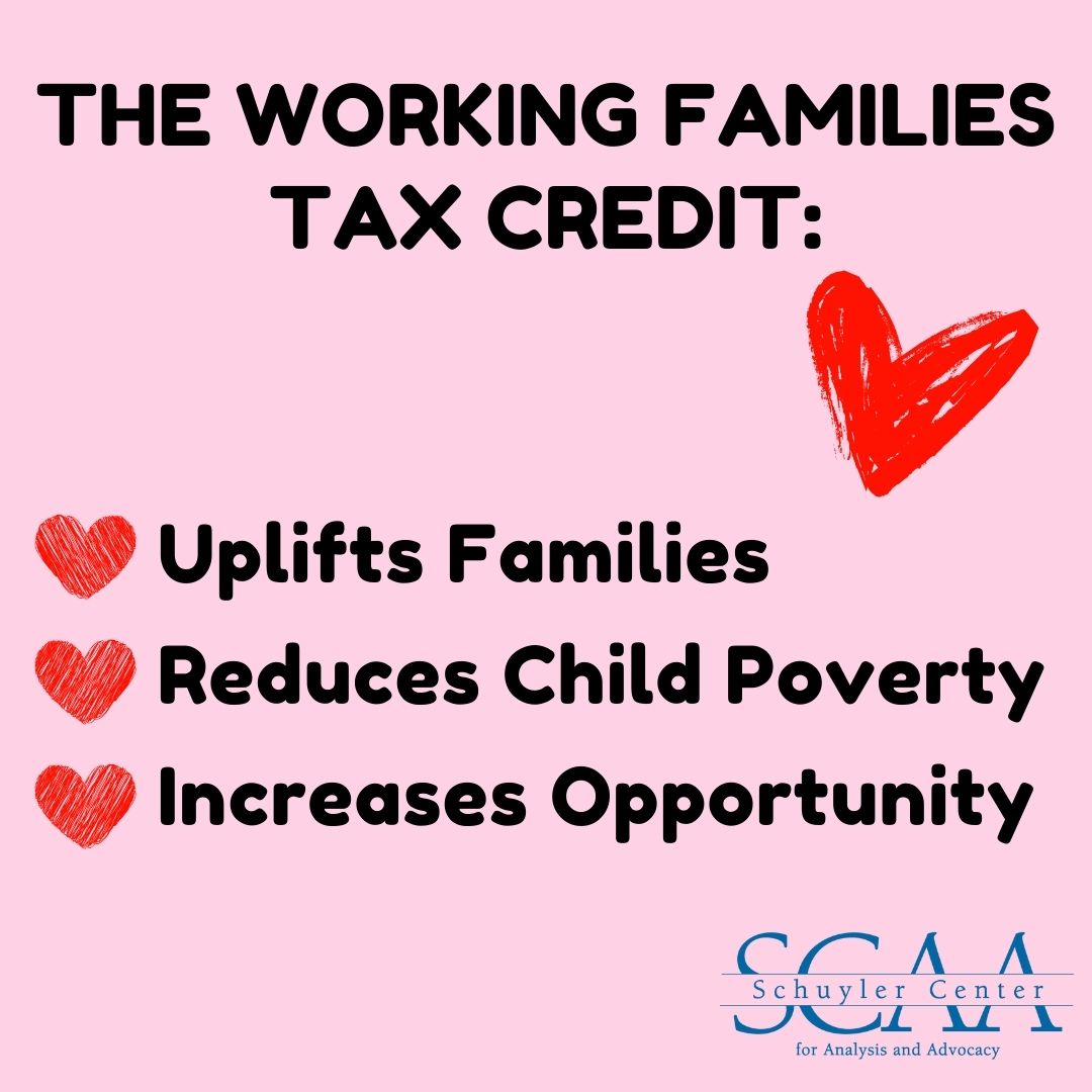 Robust tax relief for New York’s families, especially those earning the lowest incomes, is among the most effective and equitable ways for New York State to fulfill its commitment to reduce child poverty and support family economic security. #NYWFTC #ChangeAChildsStory