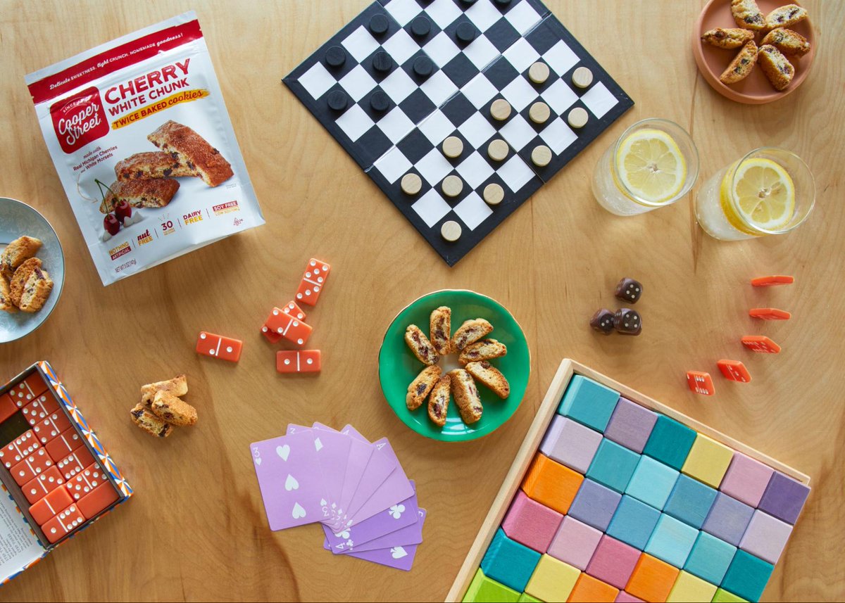 CooperStCookies's tweet photo. Fuel the #weekend fun with some board games and Cooper Street Cherry White Chunk Twice Baked #Cookies 🍒🍪The perfect guilt-free #snack to share with family and friends 🫶

Head to our website and enjoy 10% OFF when you spend $75 or more!

https://t.co/ivmvyIsLL5 https://t.co/lVMhWCNdLS