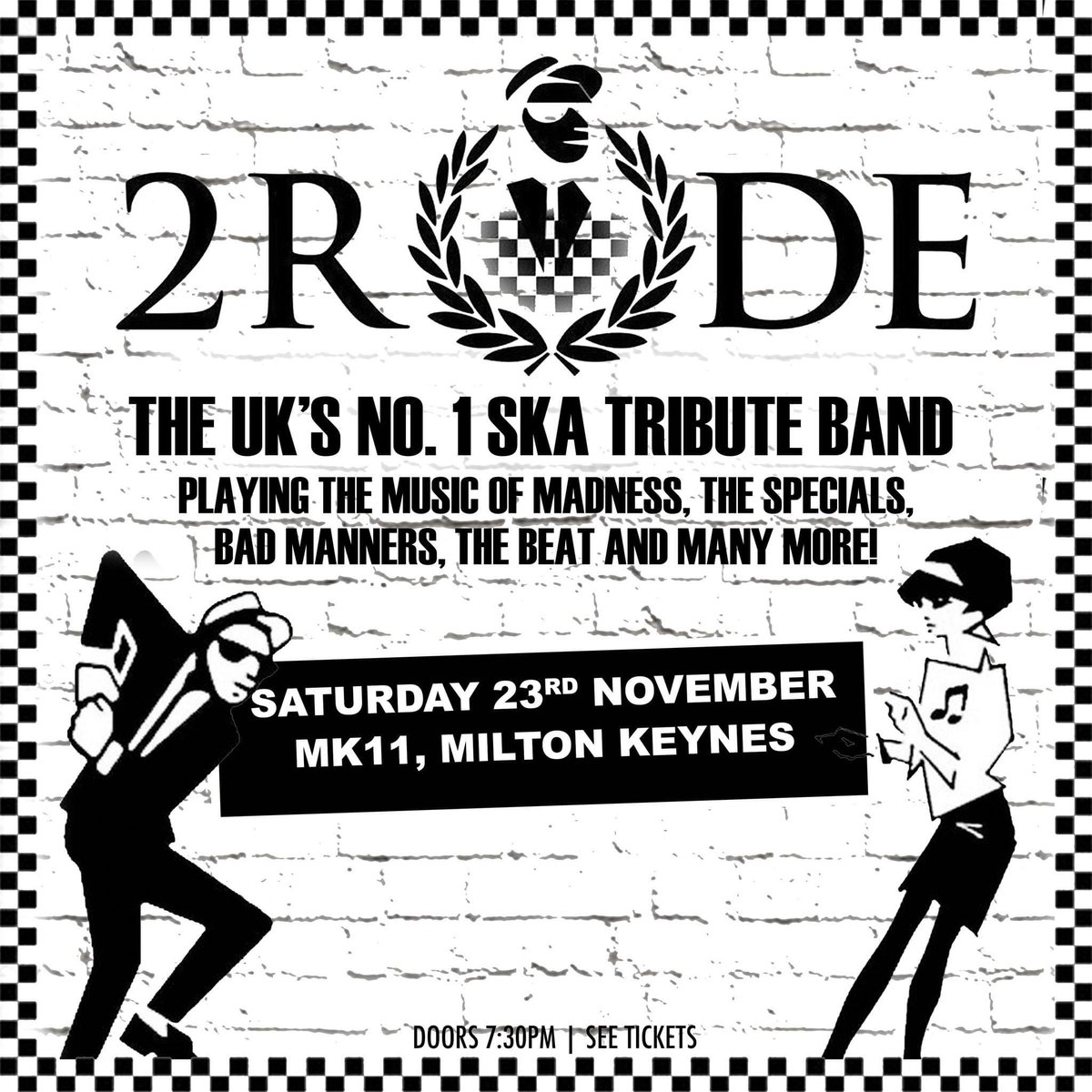 Very excited to announce two new live shows! 😎 Fri Nov 22nd - @the_bookinghall Dover Sat Nov 23rd - @mk11livemusic Milton Keynes Tickets are available here ➡️ good-show.co.uk/events?q=2+rude #2Rude #Ska #TributeBand #CoverBand #2Tone #LiveMusic #Dover #MiltonKeynes