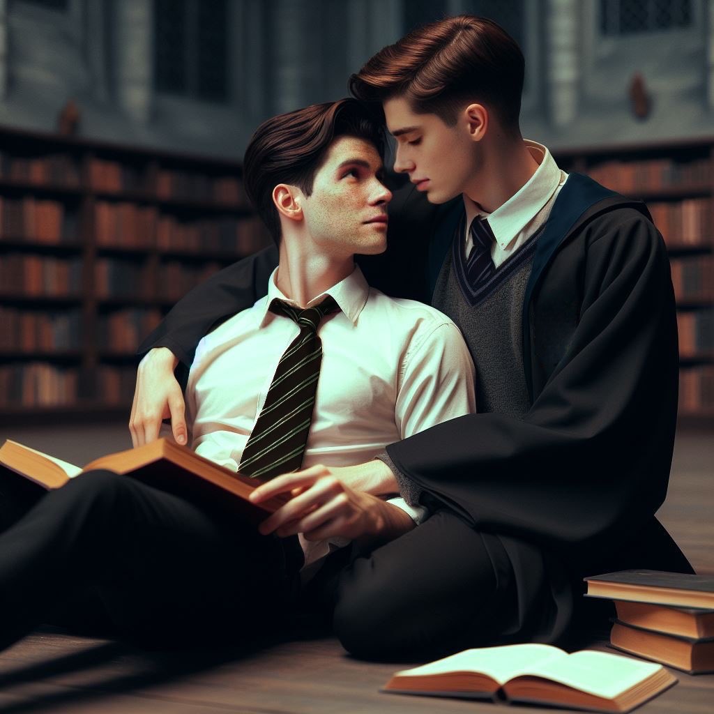 I had no idea my last post would do well and that people would like the Larllow ship. 😭 So here’s a more sweet edit of them in the library 🥰💚💙

Apps used: BingAI, InsightFaceSwap, FaceTune

#MyEdit #AIGenerated #Larllow #SebastianSallow #AndrewLarson