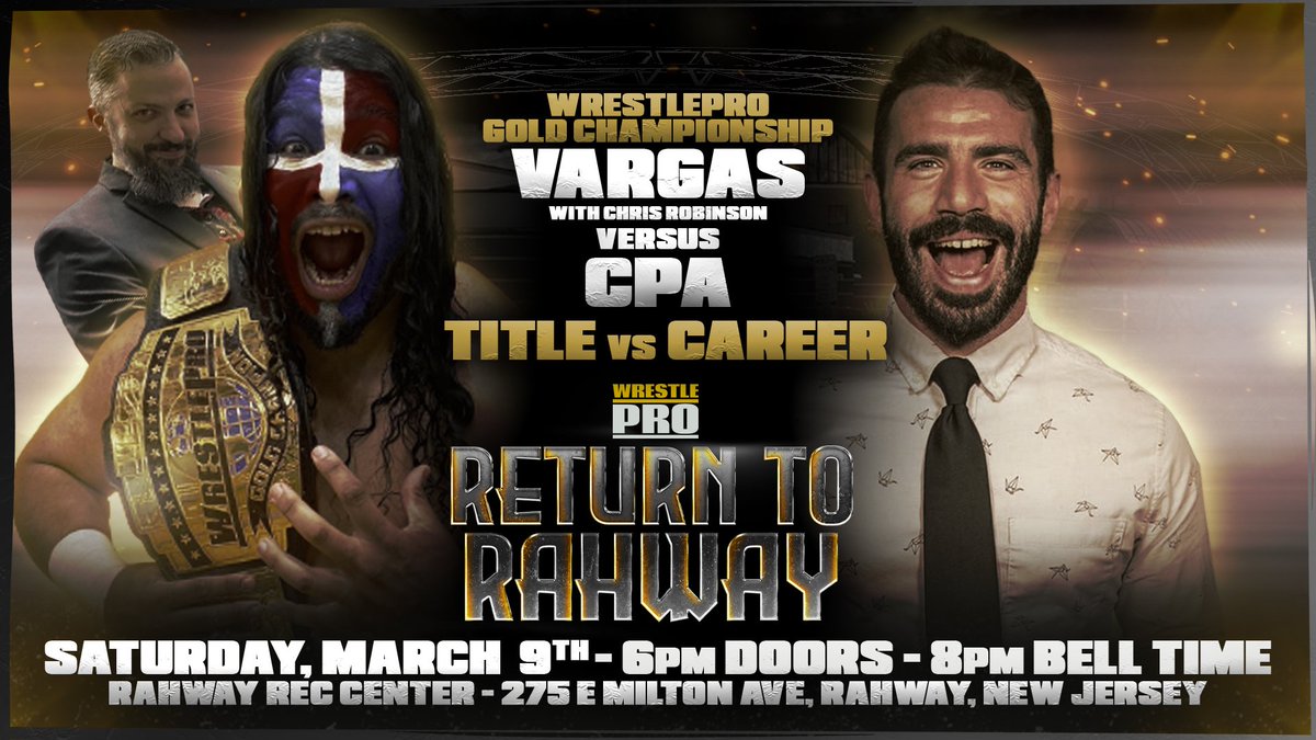 Your whole life, your career, everything you love ...... ENDS MARCH 9th!!!!! @wearewrestlepro THE END OF CPA!!!!#vargasdestroystheworld 
Your soul & your career is mine.....
#wwe #impactwrestling #roh #allelitewrestling #mlw #njpw #nwa #wrestling #raw #smackdown #nxt  #aew