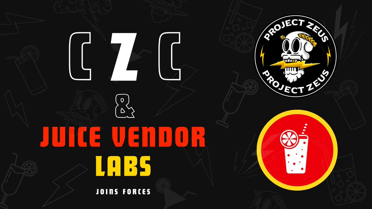 Crypto Zeus Club (@cryptozeusclub) on Twitter photo We are excited to share with you our newest partnership:
⚡ Crypto Zeus Club x <a href="/JuiceVendor/">JuiceVendor Labs</a> ⚡
Cool sh*t for the community is coming soon🔔🔛 We are excited to share with you our newest partnership:
⚡ Crypto Zeus Club x <a href="/JuiceVendor/">JuiceVendor Labs</a> ⚡
Cool sh*t for the community is coming soon🔔🔛