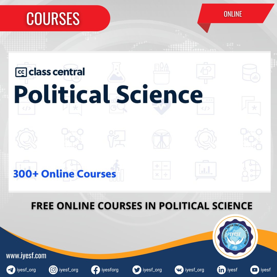 iyesf_org's tweet image. 🌟Call for application for Free online courses in political science🌟

‼️ Working language: English

📃More information: iyesf.com/post/free-onli…

#iyesf #IYESFoundation #ClassCentral #courses #politicalscience #youth #opportunities