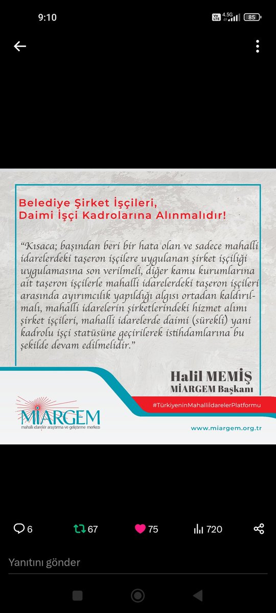 <a href="/HakveAdale/">BELEDİYE ŞİRKET İŞÇİLERİ PLATFORMU</a> <a href="/csgbakanligi/">T.C. Çalışma ve Sosyal Güvenlik Bakanlığı</a> <a href="/avabdullahguler/">Abdullah Güler</a> <a href="/omerrcelik/">Ömer Çelik</a> <a href="/akbasogluemin/">Av. M.Emin AKBAŞOĞLU 🇹🇷</a> <a href="/NumanKurtulmus/">Numan Kurtulmuş</a> <a href="/yasaryldrmMHP/">Yaşar Yıldırım</a> <a href="/MHP_Bilgi/">MHP</a> <a href="/_cevdetyilmaz/">Cevdet Yılmaz</a> <a href="/AkpartiAnkara/">AK Parti Ankara</a> <a href="/ErbakanFatih/">Dr. Fatih Erbakan</a> Bizim derdimiz seçim değil geçim #OyumuzKadroya