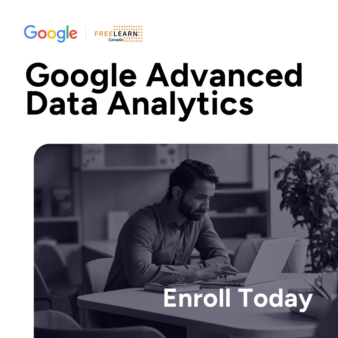 FreeLearnCanada's tweet image. Seize the opportunity to learn advanced data analytics from experts at Google for FREE! 📊 

Secure your spot today! 
freelearn.ca/product/rac-ad…