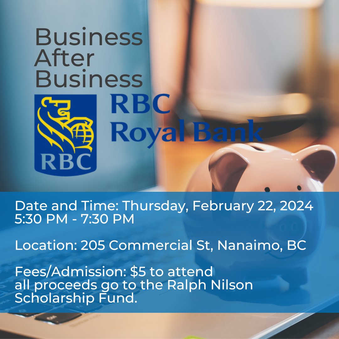 NanaimoChamber's tweet image. Our February Business After Business takes place Thursday, Feb. 22nd. Please note that it starts at 5:30 pm. Looking forward to seeing you there. 

 #BusinessAfterBusiness #NetworkingEvent #FebruaryEvent #BusinessCommunity #AfterWorkEvent #NetworkingOpportunity