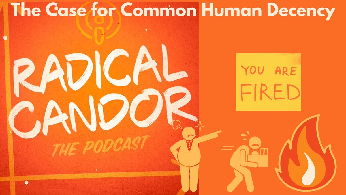 kimballscott's tweet image. On the #RadicalCandor Podcast, Amy Sandler and I make a case for common human decency at work — something that&apos;s been missing from several #layoffs that have gone viral. Listen here (bit.ly/4bEysJL) or wherever you get your podcasts!  #communicationatwork #gettingfired