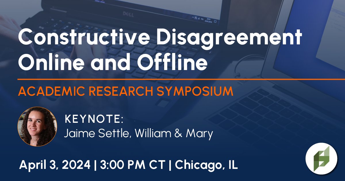 Join us in Chicago a day before the @MPSAnet conference for an academic research symposium on 'Constructive Disagreement Online and Offline' featuring Jaime Settle, professor of government @williamandmary, as the keynote speaker. Apply today! theihs.org/academic-progr…