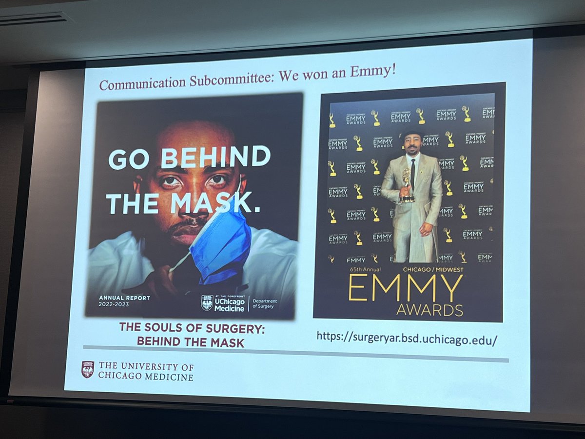 Pretty cool to see @AnthonyDDouglas, a former @IUMedSchool grad (now @uchicagosurgres), win an Emmy for this awesome project showcasing the department’s DEI principles. @JBMatthews