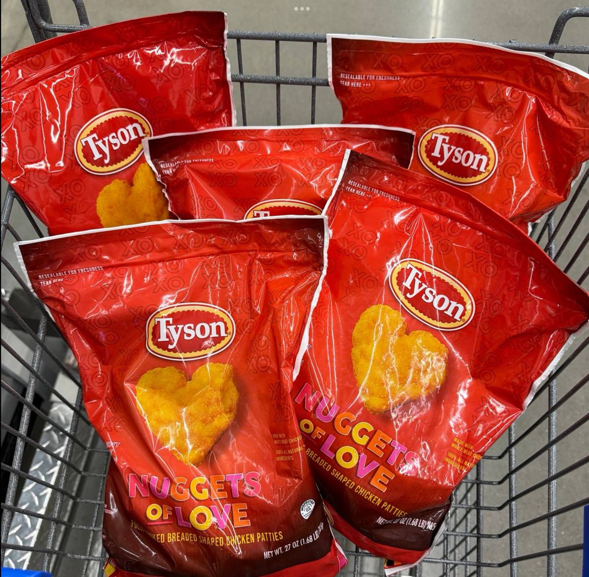These Tyson Nuggets of love ringing up for$1.74 at Walmart.