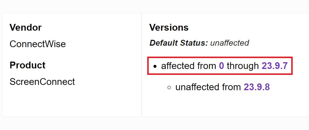 CVEs!!! 🤩 CVE-2024-1708 and CVE-2024-1709 assigned for the #ScreenConnect vulnerabilities. .... and ah, the words 'affected from version 0' are pretty brutal 😅😅