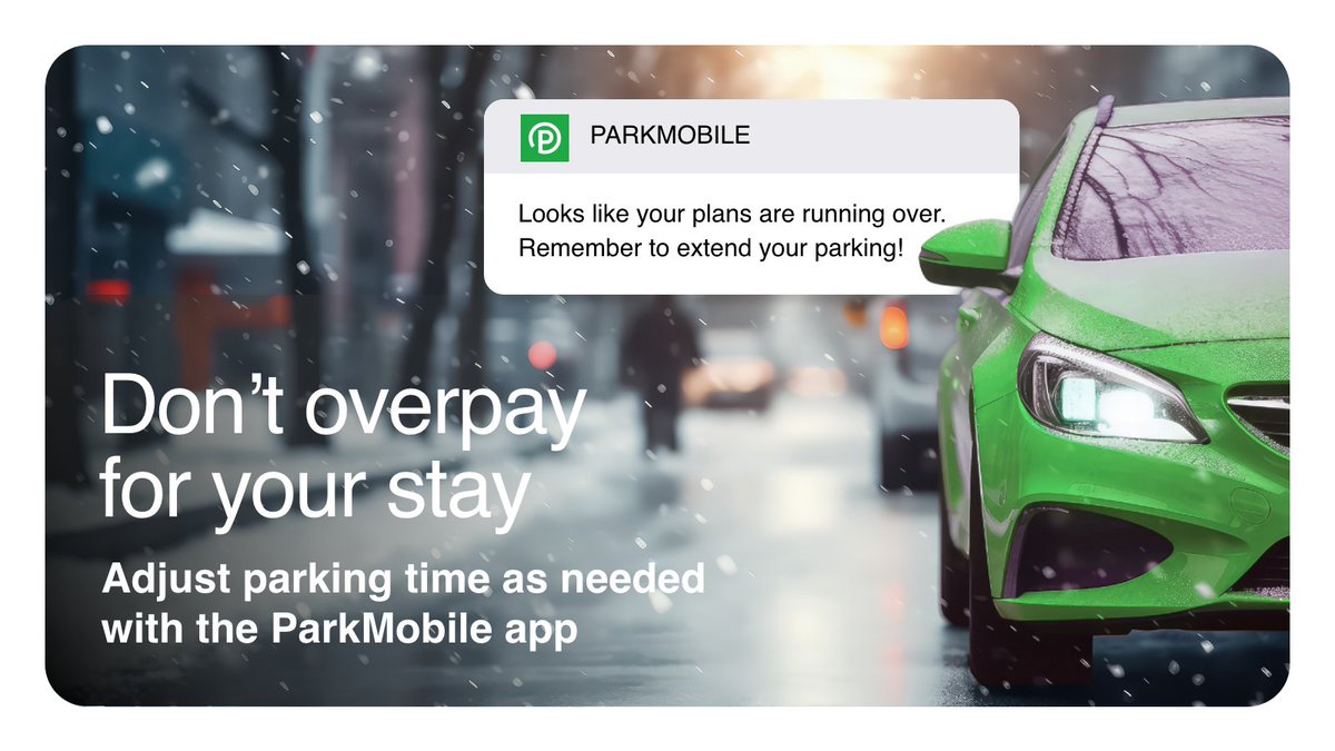Are you overpaying for parking? 🙅🏽‍♀️ Pay for exactly how long you need or extend your session if time runs over with the ParkMobile app. ✅ Make adjustments from the app. ✅ Extend your parking with one click. ✅ Save money.