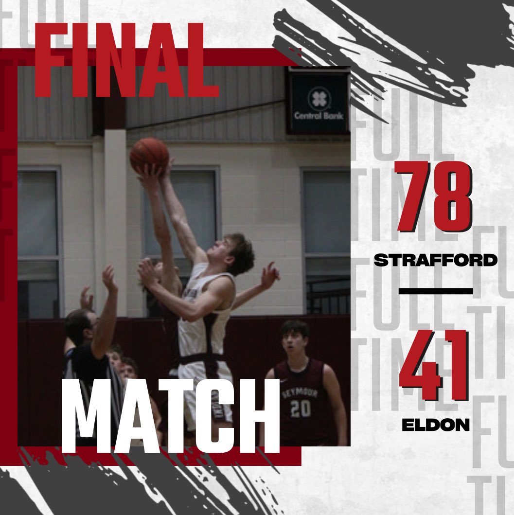 A WIN🏆for the Strafford Indians last night! We also congratulated our seniors and are exceptionally proud of them! Indians will play in districts on 2/29!

Varsity 78-41
JV 53-33
Fresh 44-25

#straffordstrong