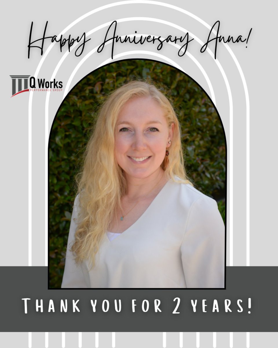 QWorksGroup's tweet image. Happy 2 year anniversary to our Sales Enablement Specialist, Anna!

We’re so happy to have crossed paths with you and we appreciate everything you’ve done these last 2 years!

#workanniversary #qworksgroup #recruiting #qworks