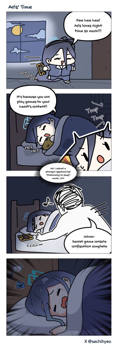 RagingAsn_'s tweet photo. @sechihyeo EN Translation by @RagingAsn_ 
Artist Comment: Aris' Time

Sorry Aris, it's the duty of a parent.

영어 번역입니다!
다음에 보자! https://t.co/VKCNve7MGQ
