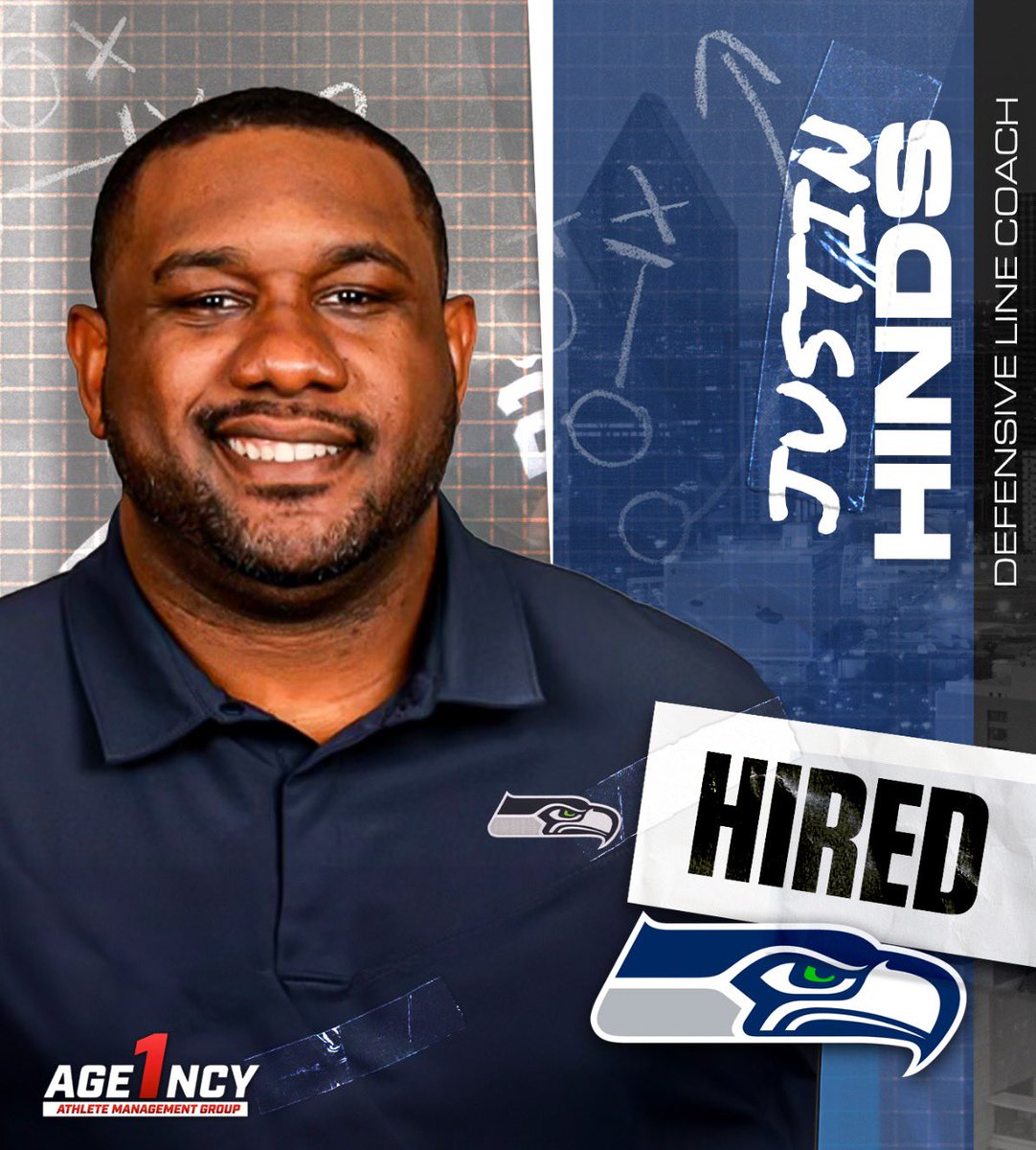 Big congrats to my guy @Coach_Hinds joining the @Seahawks as their new defensive line coach! @Agency1AMG @iRepCoaches