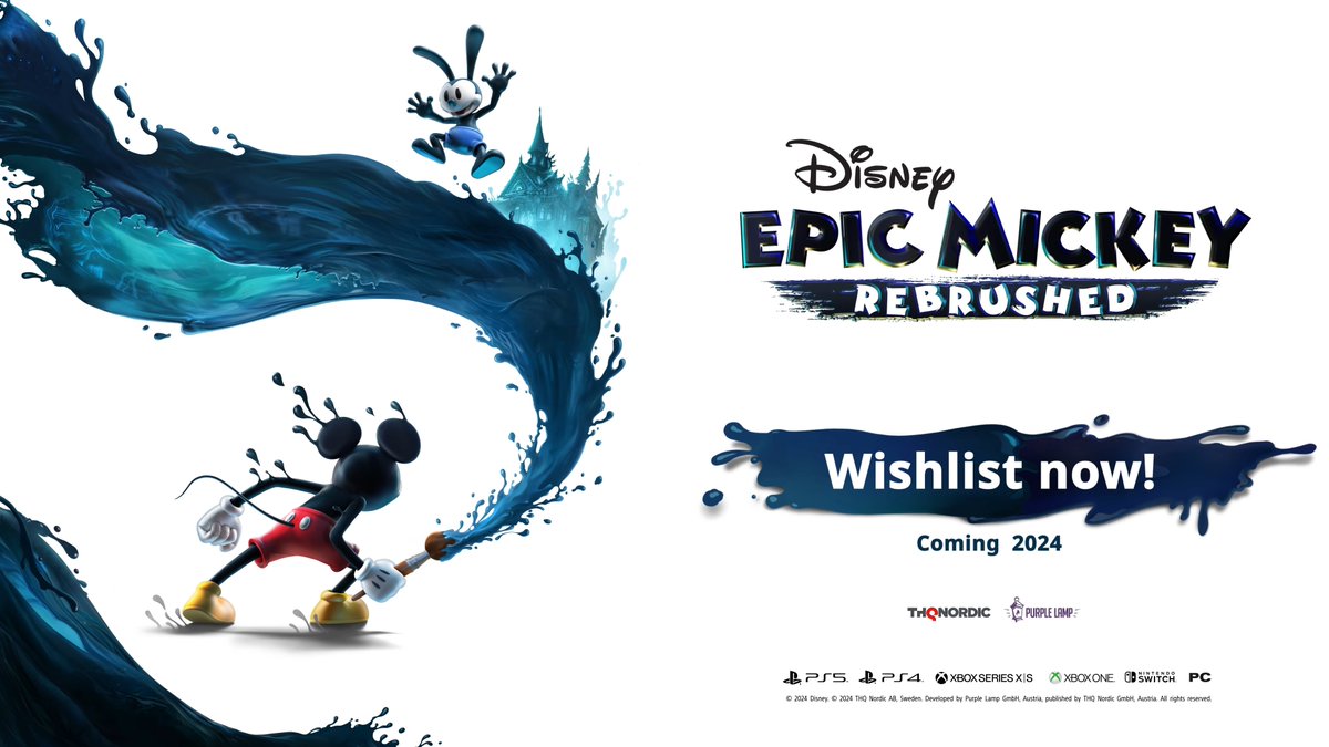 Wario64's tweet photo. Disney Epic Mickey: Rebrushed is coming to PS5/PS4/XBO/XS/Switch/Steam https://t.co/VhU0BO1BHT https://t.co/FkxMeJ9TEy