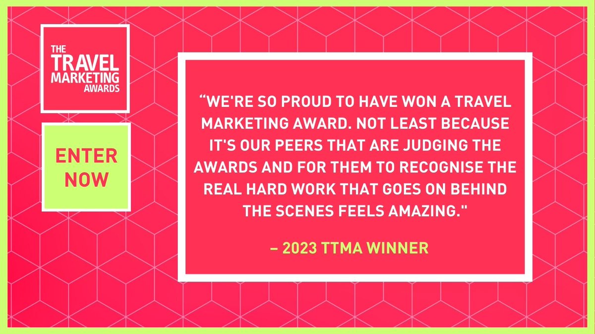 What does it mean to win a Travel Marketing Award? #TTMA2024
Enter at: thetravelmarketingawards.com #travelmarketing