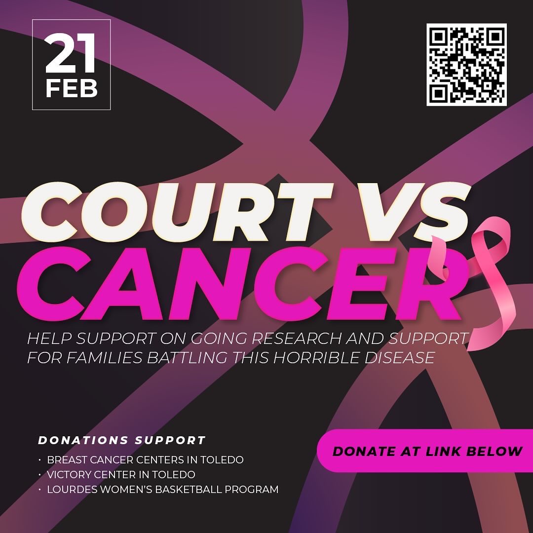 LourdesWBB's tweet photo. 🚨🚨Game Day for the Gray Wolves vs Rochester at home 5:30pm…not just any…today we play to honor all those survivors and fighters that bravely face off with cancer. We recognize how bravely our own #11 Grace Ryan’s mom has battled breast cancer. https://t.co/axNw6yMMzP