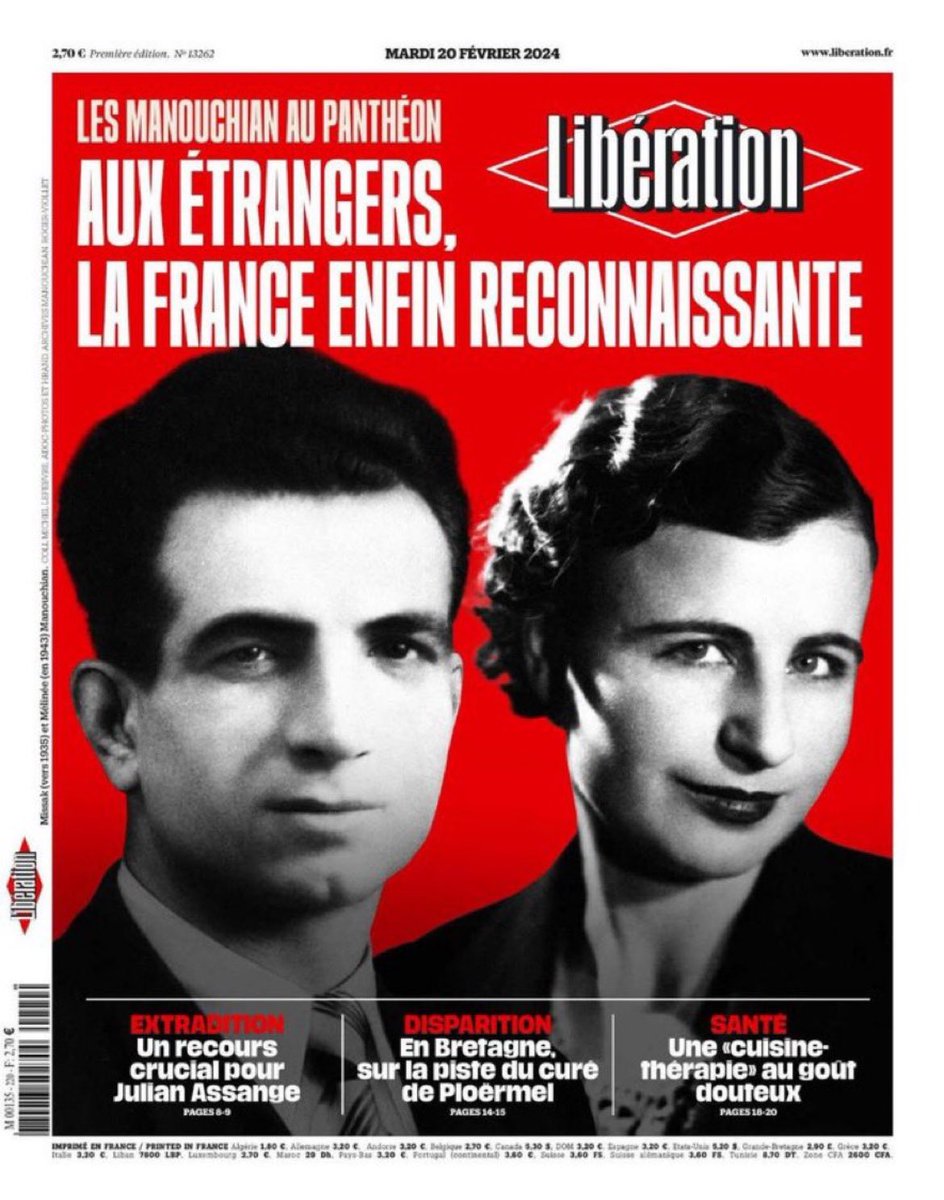 aurelifil's tweet photo. Mon grand-père et ses deux frères étaient des immigrés italiens. Résistants en Moselle occupée, ils ont été deportés et sont « morts pour la France ». Quelle émotion ce soir… #Manouchian https://t.co/XEDSMM9wzH