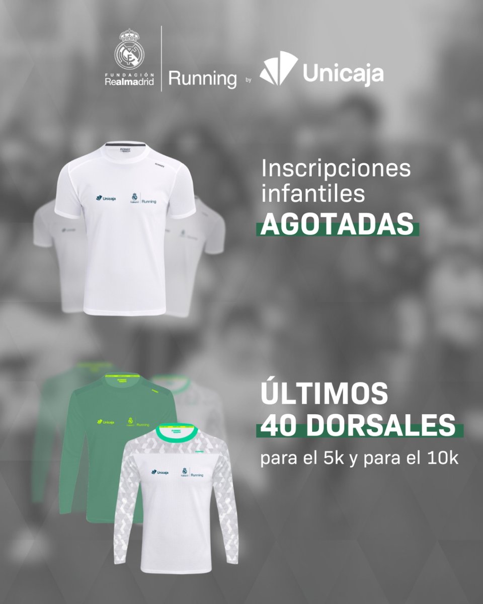 RunningFrm's tweet image. ¡Un año más, los más pequeños lo han conseguido! Han agotado los dorsales infantiles. 👦 

Atento que solo quedan 40 para la carrera de 5Km y 10Km.
¡Corred que se terminan! 🏃🏃🏃