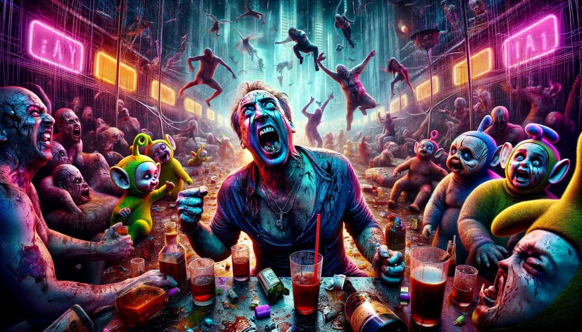 <a href="/senatorshoshana/">Shoshana Weissmann, Sloth Committee Chair 🦥</a> I ask ChatGPT every week to make a grittier version of Nicholas Cage having an alcohol fueled rager with the teletubbies and when it tries to say it can’t I basically shame it until it decides to continue
