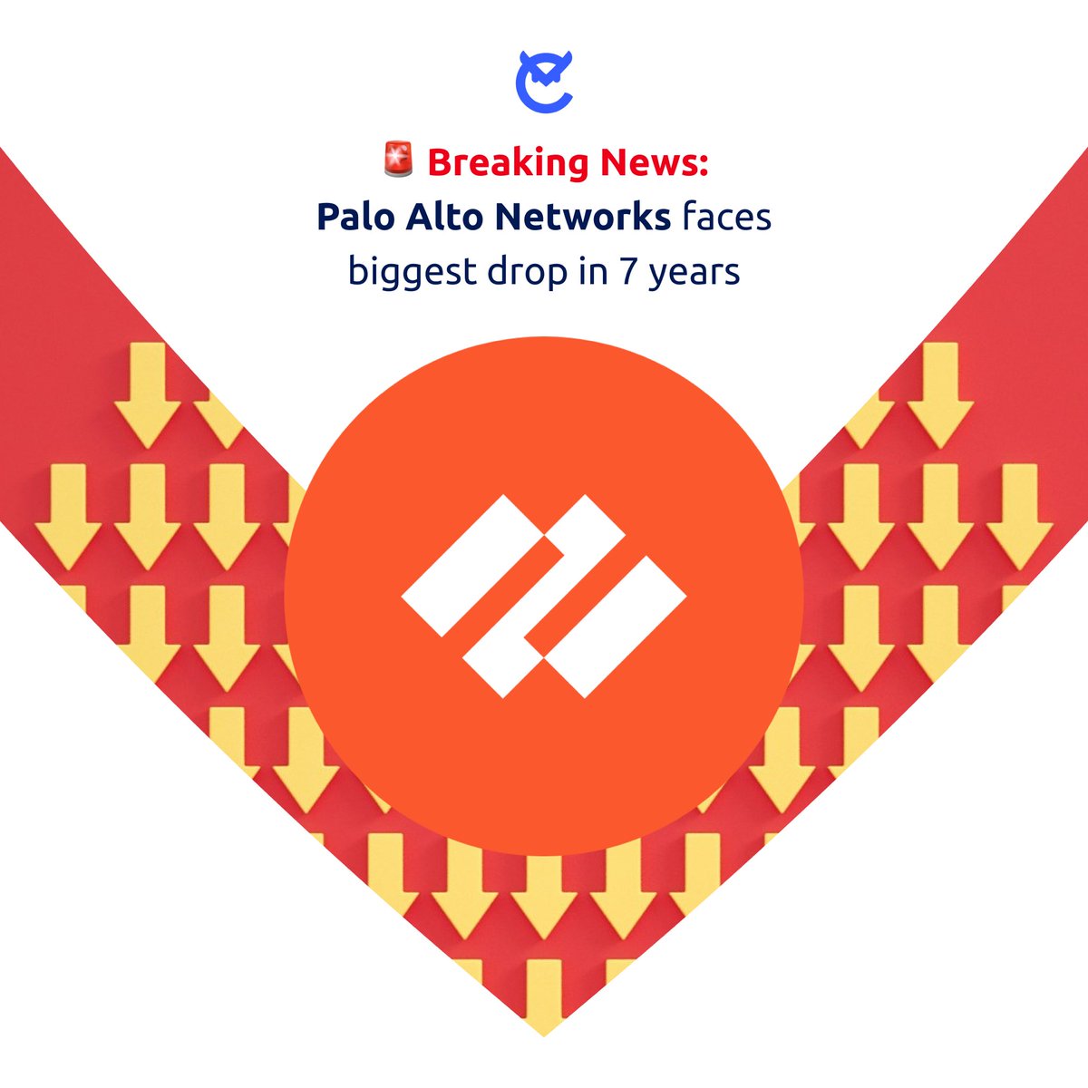 CompoyoOfficial's tweet photo. 🚨#BreakingNews: Palo Alto Networks faces biggest drop in 7 years 

#PaloAlto saw a 22% plunge in premarket trading following a revision in its annual revenue forecast, hinting at a potential pullback in tech spending by customers

More insights on https://t.co/wewndwk2Tp 🦉 https://t.co/VFk7d1RGAy
