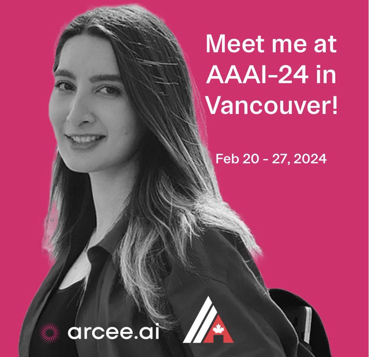 Malikeh5's tweet photo. Excited to announce that I'll be attending @RealAAAI conference in Vancouver✈️! Looking forward to connecting and discussing our work at @arcee_ai . Let's catch up! #AAAI24 #ArceeAI #AIresearch https://t.co/HDCTaHk9k4
