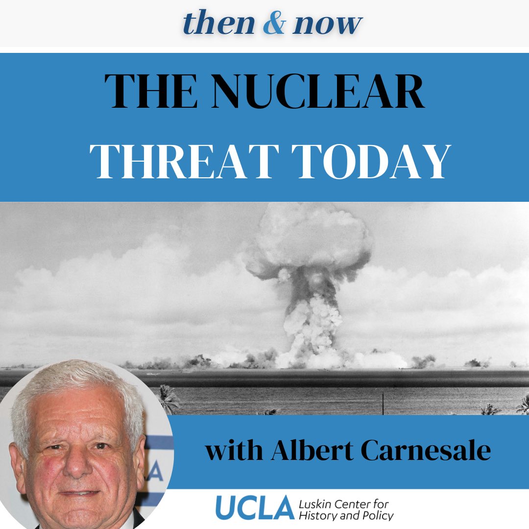 Following 'Oppenheimer,' the movie spotlighting nuclear power, there's renewed interest in understanding this global threat. Join us on 'then & now' with Albert Carnesale, exploring nuclear tensions and security efforts. tinyurl.com/yzy3zfxp