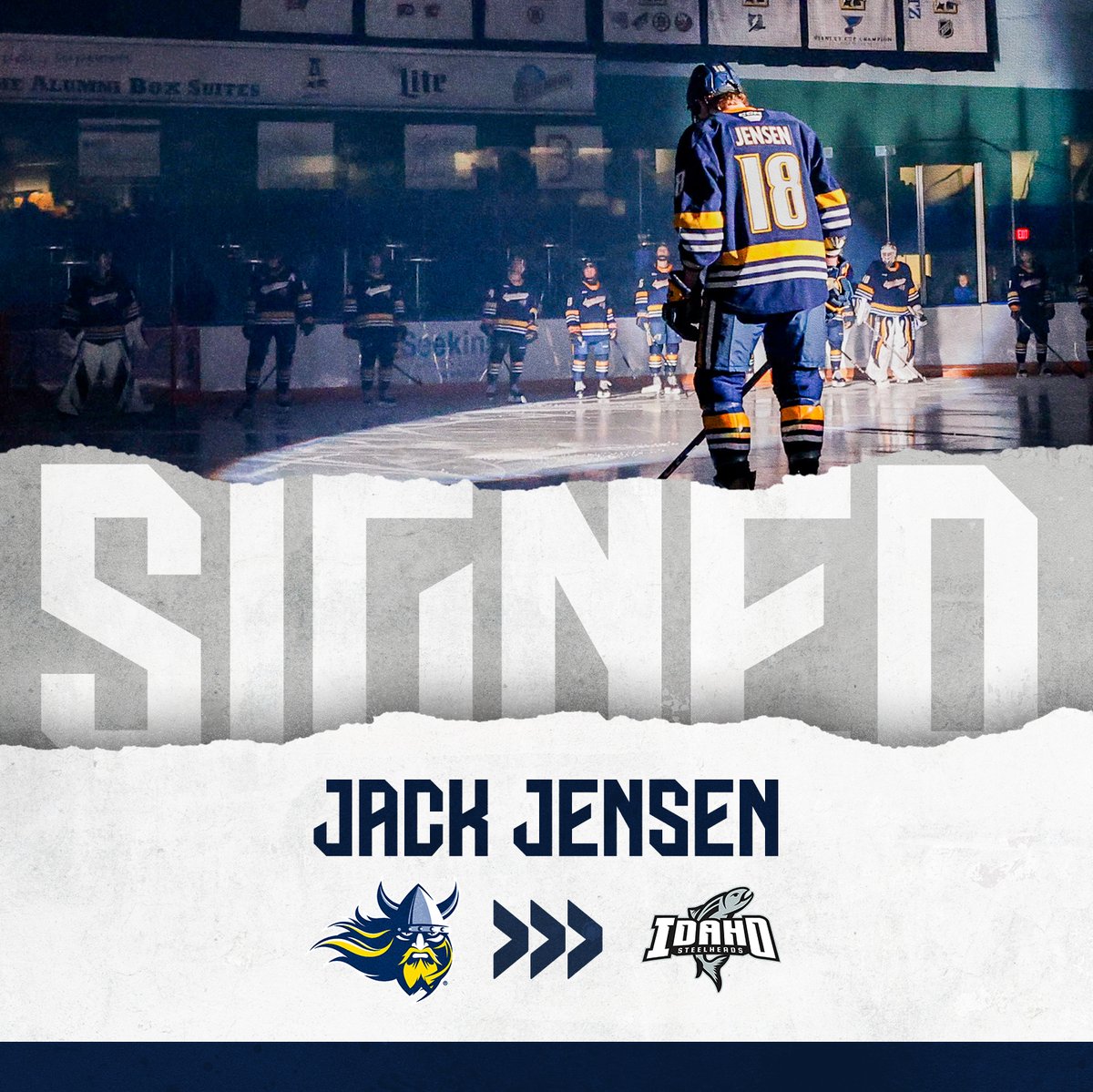Congrats to Jack Jensen on inking the first professional contract in program history!

Full Story ➡️ bit.ly/3IehGmV

#WeHoldThePen | #BuildingChampions