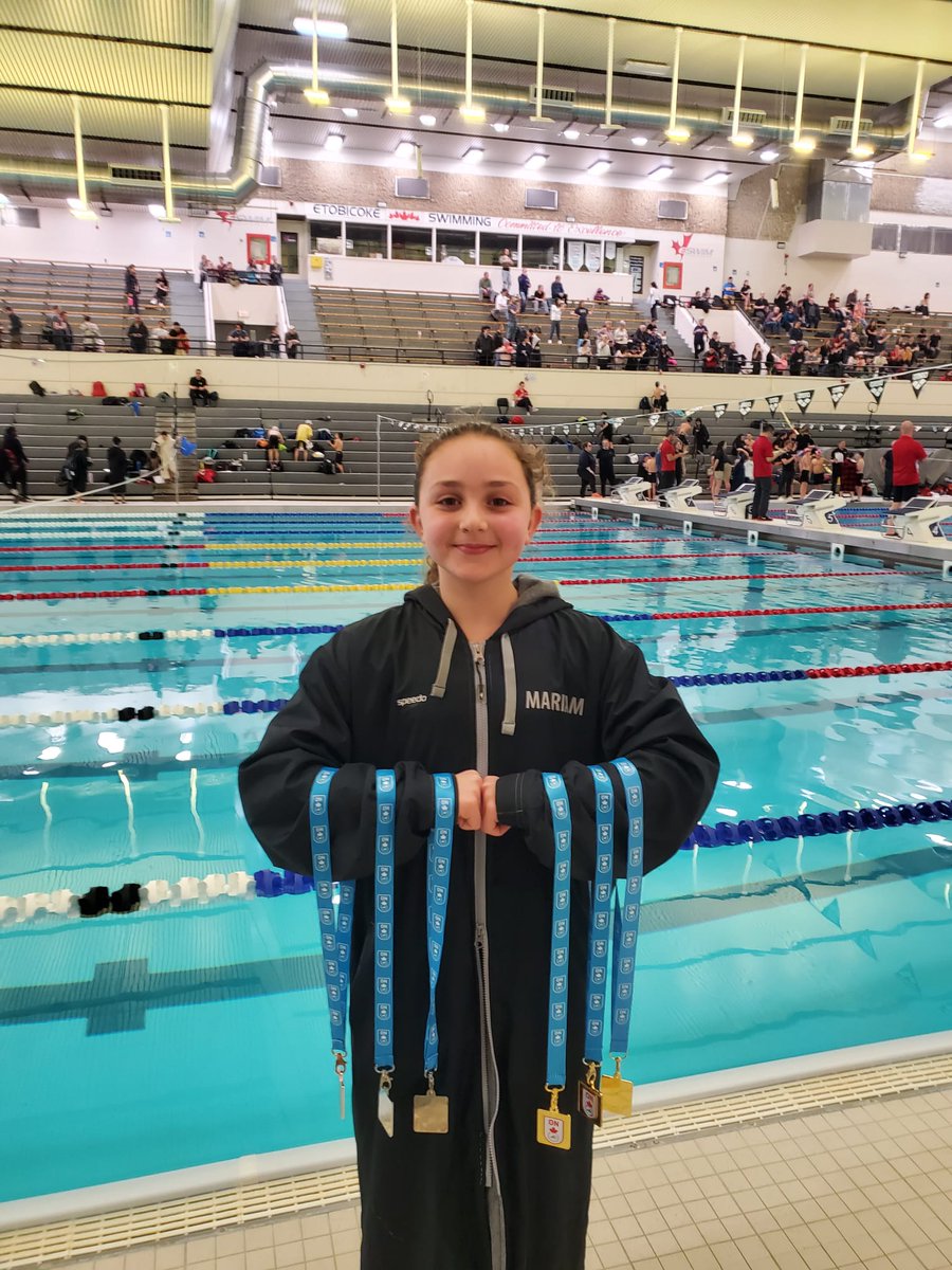 Félicitations à Mariam M. en 5e qui a remporté 6 médailles en natation au '2024 WINTER ONTARIO FESTIVAL CHAMPIONSHIPS' à Etobicoke (3 médailles d'or, 2 médailles d'argent et une médaille de bronze)! Elle est classée au 1er rang au Canada ! Nous sommes fiers de toi! @JPGagnier