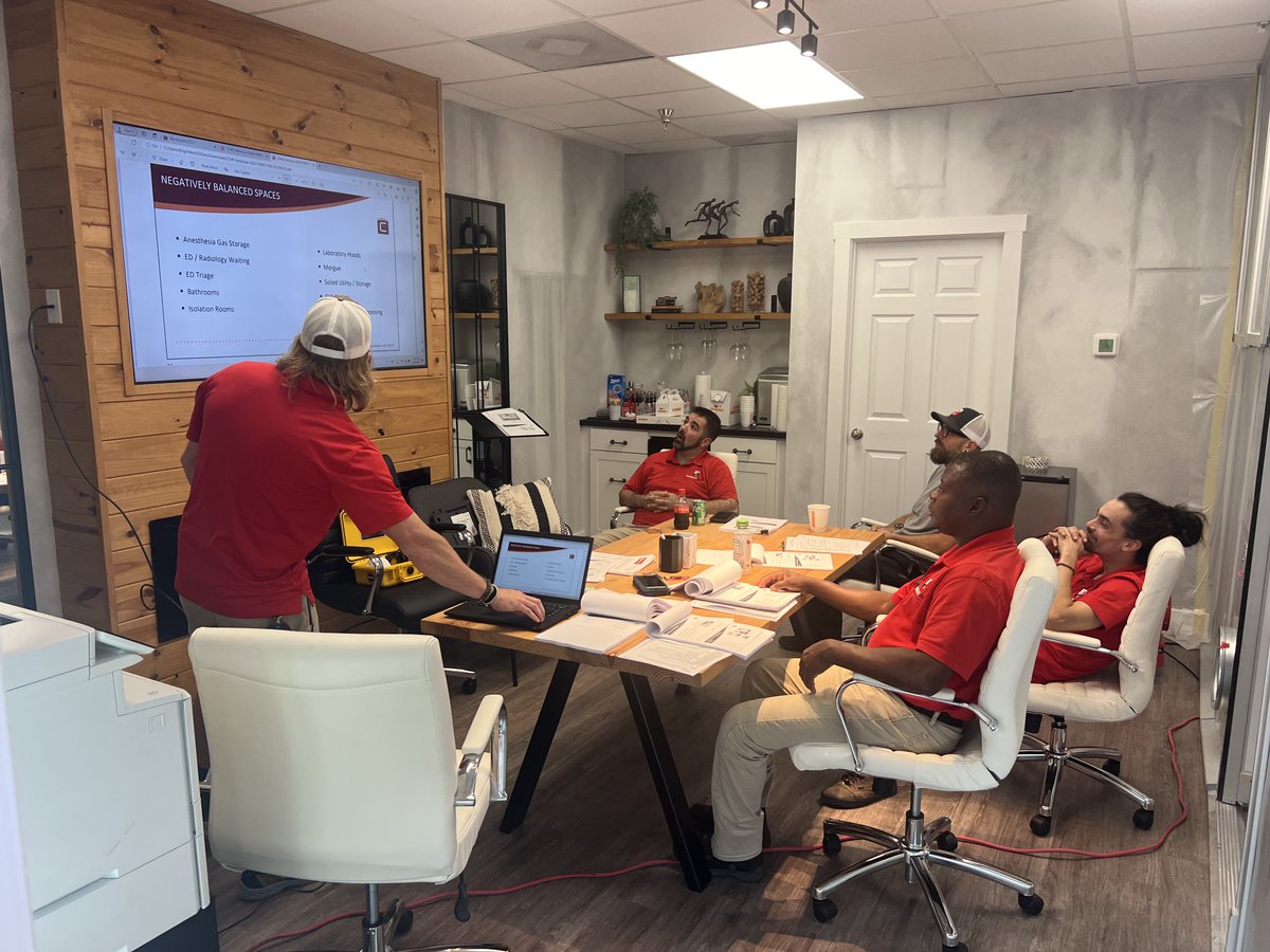 WrightWayES's tweet image. 🛠️ Thrilled to share our area project managers, led by Clint Wesley, leveled up with Certified Healthcare Remediator Technician training last week! They mastered tools like manometers &amp;amp; STARC panels, ensuring we lead in healthcare projects. 🌟 #ExcellenceInHealthcare