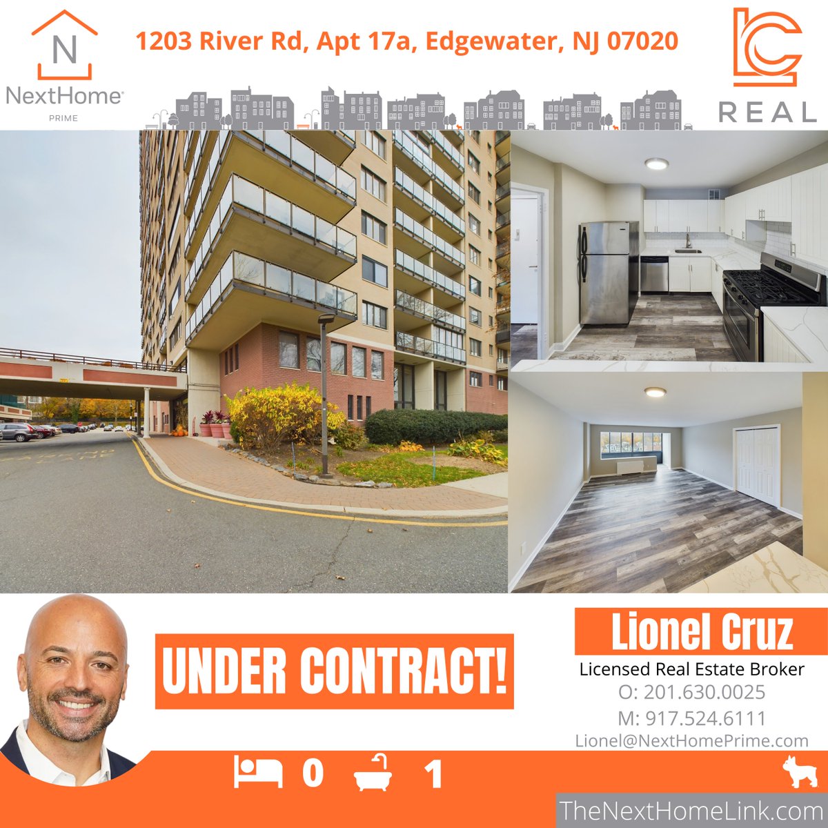 We are now UNDER CONTRACT at 1203 River Rd Apt 17a, Edgewater, NJ!

#NextHomePrime #NextHome #UnderContract #RealEstate #Realtor #Market #WhosNext #NewJersey #NJ #home #ListingAgent #condo #ForSale #RealEstateForSale #homesforsale #LionelCruz #LCReal #Residential #apartments