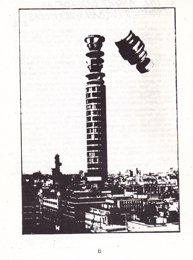 johnedenuk's tweet photo. "If You Want Peace Prepare For War" - Stoke Newington 8 Defence Group, 1972 https://t.co/gV5lCeogUx #postofficetower #BTtower https://t.co/mW9iPjJXhG