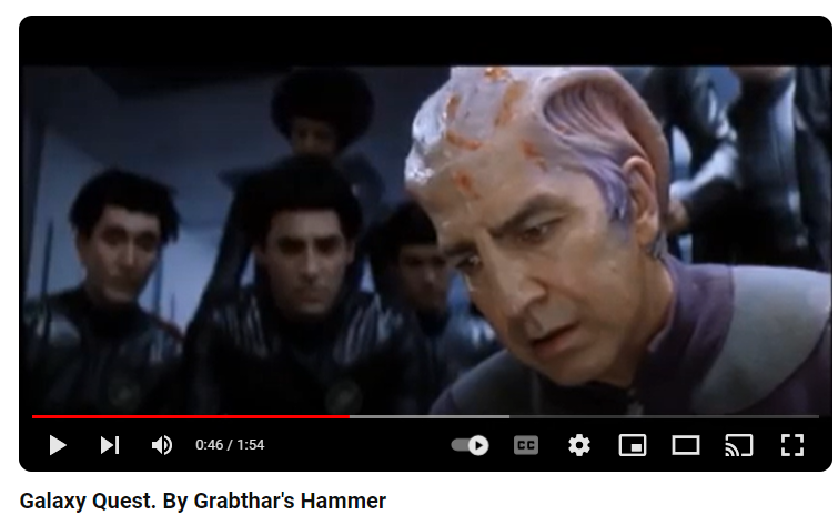Alan Rickman was such a brilliant actor. This moment in #GalaxyQuest gets me every time. youtube.com/watch?v=HNRwtq…