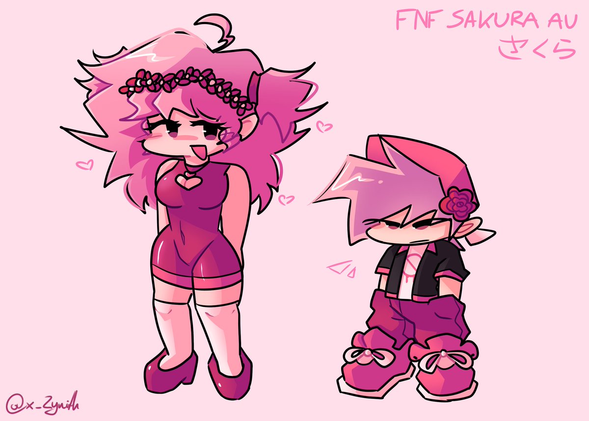 _Alexchuu_'s tweet photo. Saku is so smol #FNF #fridaynightfunkin #FNFAU #FNFSakuraAU #fnfgf #fnfbf https://t.co/OT77BScmV6