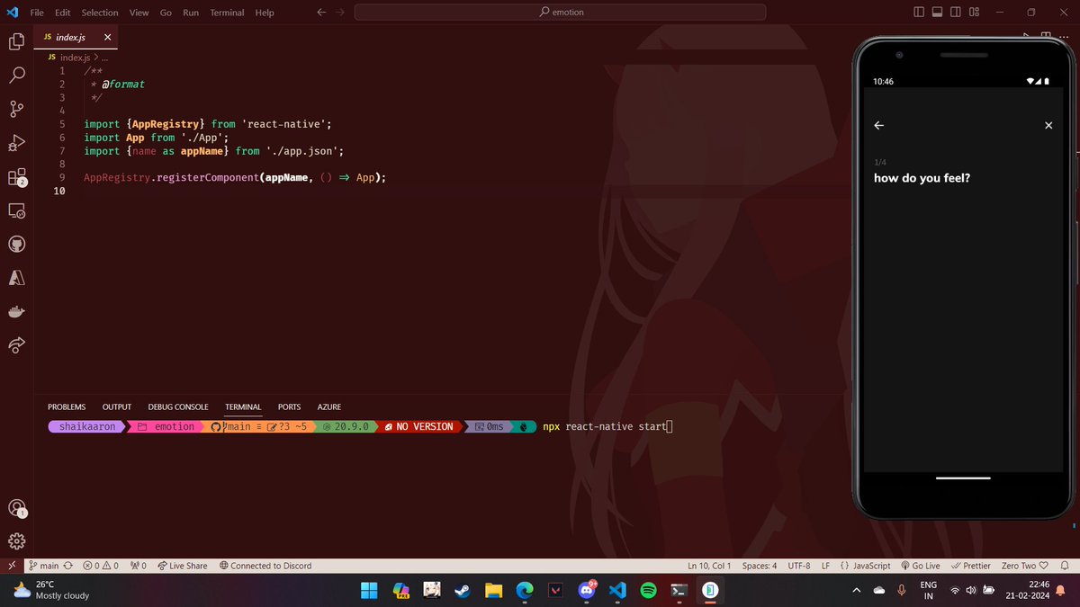 _shaikaaron_'s tweet photo. Day 3 of building emotion: I had to change the way navigation worked, and set up the emotion selection step layout! Couldn't get much work done today, since I was looking for the right assets :( 
Redux stuff starts tomorrow! https://t.co/HhXJGnlkfq